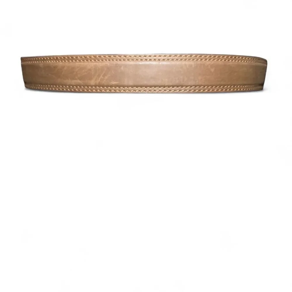 Wolverine Light Brown leather  Work belt with silver buckle Size 40